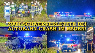 [SCHWERE AUTOBAHN-KARAMBOLAGE AUF A5] BMW kracht bei REGEN in SATTELZUG | FEUERWEHR | 2 EINGEKLEMMTE