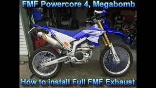 How to install FMF Megabomb header. FMF Powercore 4, 12 oclock labs exhaust upgrade on 2016 WR250R