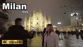 Milan, Italy- 🇮🇹  Evening walk Tour  around the City 4K-HDR 60fps