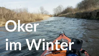 Kajak Tour im Winter. Auf der Oker von Schladen nach Braunschweig