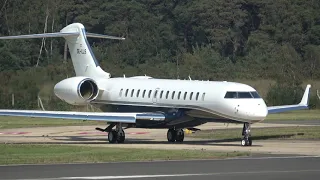 GLOBAL EXPRESS 7500 OE-LLS DEPARTING FROM FARNBOROUGH/EGLF UK 0709