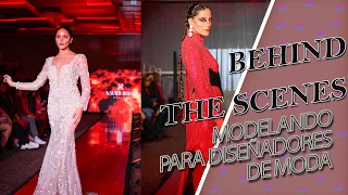 DETRAS DE ESCENAS DE UNA PASARELA DE MODA