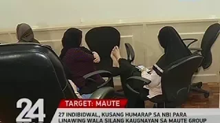 24 Oras: 27 indibidwal, kusang humarap sa NBI para linawing wala silang kaugnayan sa Maute Group