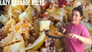 The Lazy Person's Healthy DINNER: LAZY CABBAGE ROLLS