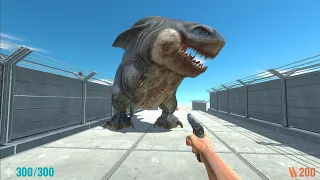 FPS Avatar with all weapons in battle with Aquatic - Animal Revolt Battle Simulator