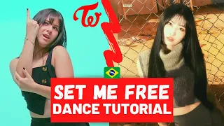 [TUTORIAL] TWICE (트와이스) SET ME FREE dance tutorial MIRRORED | passo a passo em português | Mila