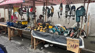 FEIRA DO ROLO DE DUQUE DE CAXIAS NO RIO DE JANEIRO CAÇADA MÁQUINAS E FERRAMENTAS ANTIGAS