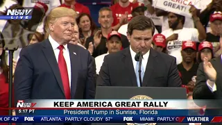"WELCOME HOME TO FLORIDA": Trump details friendship ahead of FL Gov. Ron DeSantis at rally