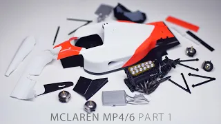 Building Senna's MP4/6 PART 1 McLaren Fujimi 1/20 F1 Scale Model