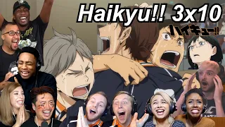 Haikyu!! 3x10 Reactions | Great Anime Reactors!!! | 【ハイキュー!!】【海外の反応】