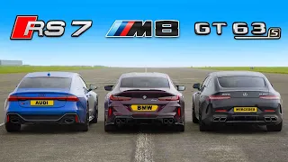 Nuevo Audi RS7 vs M8 vs GT 4-puertas: ARRANCONES