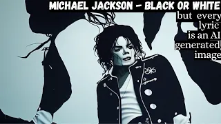 Michael Jackson - Black Or White - But every lyric is an AI-generated image