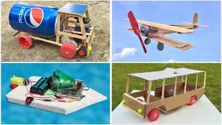 4 Amazing things you can do at home - Airplane - Buss - Truck - Boat | 4 INCREDIBLE IDEAS