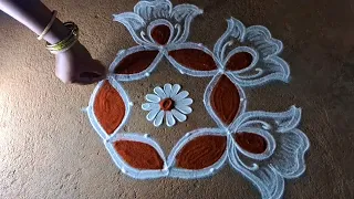 Aadi special muggulubeautiful lotus flowers kolam aadiveli traditional easyrangoli kolam designs