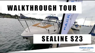 Walkthrough tour on the Sealine S23 Sports Boat - Versatile and spacious 23ft diesel power boat