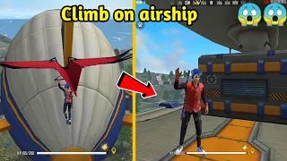 How to climb on airship with gun in free fire / climb on airship by using glider - garena free fire