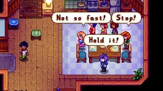 Stardew Valley - Bachelorette group 10 heart event (both endings)