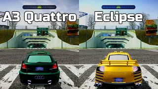 NFS Most Wanted: Audi A3 3.2 Quattro vs Mitsubishi Eclipse - Drag Race