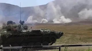 BMP-2 & T-72 Tanks Fire At Simulated Targets