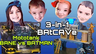 3 - in - 1 DC Batman Cave and MOTOTANK BANE vs BATMAN unboxing Review and playtime Just For Fun