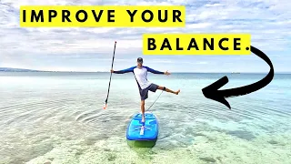 3 paddle board BALANCE EXERCISES for beginners.