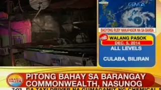 UB: 7 bahay sa Barangay Commonwealth, QC, nasunog