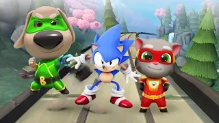 WHO IS THE BEST? TALKING TOM HERO vs SONIC THE HEDGEHOG vs TALKING BEN #whoisfaster  #Whoiscooler