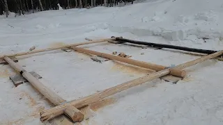 Alaska Log Cabin Build | First Few Logs