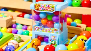 MarbleRun☆DOKIDOKI Snack Crane & HABA Race !!! ASMR