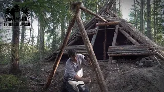 The cottage's doorway and the construction of the wall  - Finnish Frontiersman - SUBTITLES