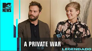 (LEGENDADO) #tb | JAMIE DORNAN & Rosamund Pike  | The Horrors Of 'A Private War' | MTV News (2018)