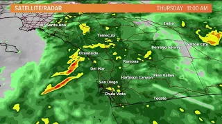 San Diego storms bring rain, flood warnings | 11 AM update