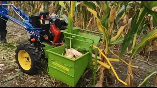 small farm machinery of one row maize corn pick harvester