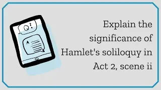 Explain the significance of Hamlet's soliloquy in Act 2, scene 2, of William Shakespeare's Hamlet.