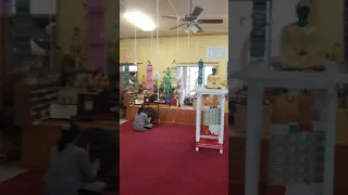 Gong singing Buddhist monk temple Albuquerque