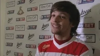 One Direction's Louis Tomlinson plays football with Doncaster Rovers FC