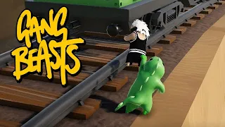 GANG BEASTS -Train Hopping [Melee] - Xbox One Gameplay