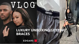 VLOG: EDGARS ARMANI CAMPAIGN, I GOT BRACES ,LUXURY UNBOXING ,TOMFORD PADLOCK HEELS,BALMAIN