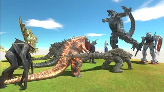 Mechagodzilla Epic Battle 3x3 Kaiju Monster - Animal Revolt Battle Simulator