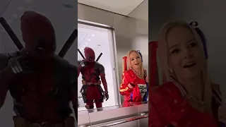 Harley Quinn laughs at Deadpool 🤭🥰😳 #harleyquinn #reactions #tiktok #dedpool