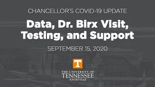 Chancellor's COVID-19 Update - September 15, 2020