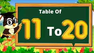 Table of 11 to 20 | multiplication table of 11 to 20 | rhythmic table of eleven to twenty | Kidstart