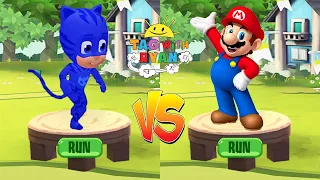 Tag with Ryan vs Super Mario - Catboy PJ Masks vs All Characters All Costumes All Vehicles Unlocked