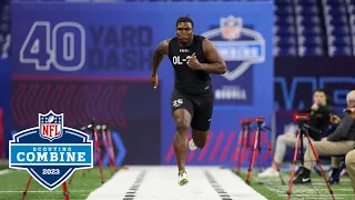 Offensive Lineman Run the 40-Yard Dash at the 2023 NFL Combine