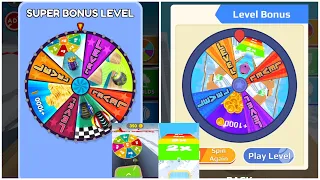 Going balls VS sky rolling ball - spin wheel challenge Same level (super bouns level)