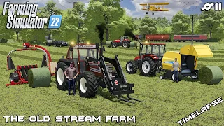 Making 18 HAY, 19 GRASS & 20 SILAGE BALES | The Old Stream Farm | Farming Simulator 22 | Episode 11