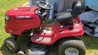 Easily replace deck belt (without removing the deck), Troy-Bilt riding mower