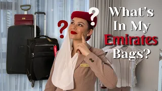 What's INSIDE My EMIRATES Cabin Crew Bags?! ✈️  PACK WITH ME