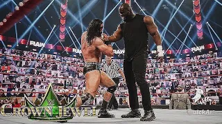 WWE Drew McIntyre vs Omos Jordan omogbehin Crown Jewel 2021