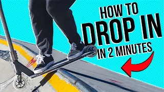 How to DROP IN on a SCOOTER | EASY Scooter tricks